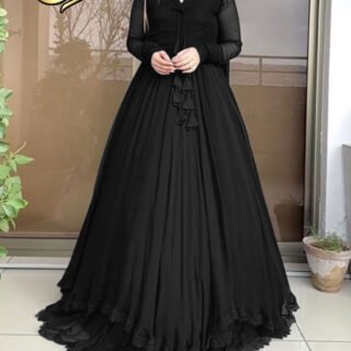 Long Flare Maxi With dupatta 3pcs (Copy)